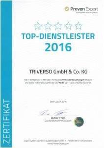 TOP-Dienstleister 2016 - ProvenExpert